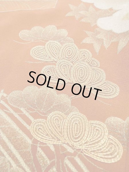 画像12: M1207B Mint  女性用 留袖  シルク（正絹）   黒, ぼたん 【中古】 【USED】 【リサイクル】 ★★★★☆ (12)