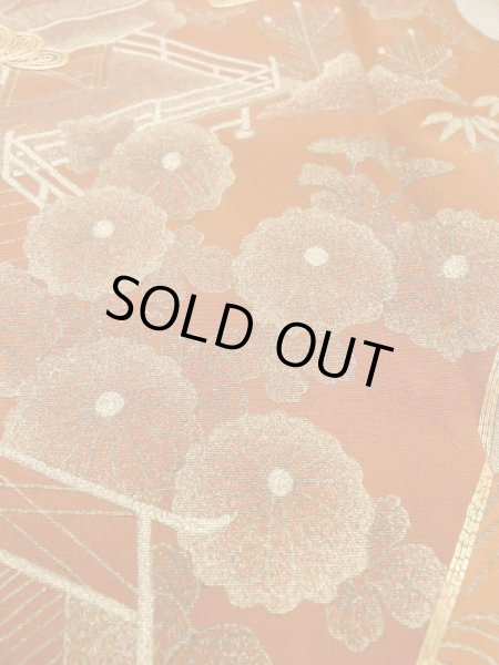 画像13: M1207B Mint  女性用 留袖  シルク（正絹）   黒, ぼたん 【中古】 【USED】 【リサイクル】 ★★★★☆ (13)