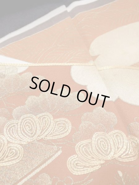 画像14: M1207B Mint  女性用 留袖  シルク（正絹）   黒, ぼたん 【中古】 【USED】 【リサイクル】 ★★★★☆ (14)