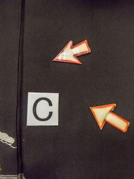 画像14: M1207C  女性用 留袖  シルク(正絹)   黒, もみじ 【中古】 【USED】 【リサイクル】 ★★★☆☆ (14)