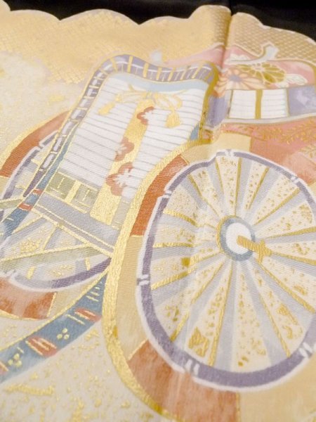 画像19: M1207D  女性用 留袖  シルク(正絹)   黒, ぼたん 【中古】 【USED】 【リサイクル】 ★★★☆☆ (19)