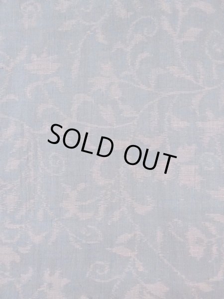 画像3: M1207L  女性用 織  シルク（正絹）  灰色がかった 紺, 花 【中古】 【USED】 【リサイクル】 ★★★☆☆ (3)