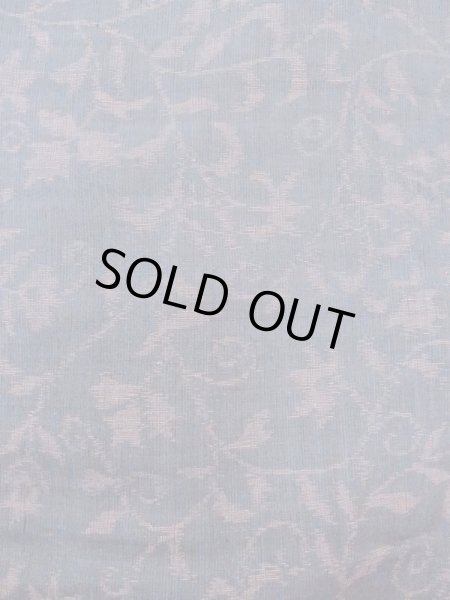 画像4: M1207L  女性用 織  シルク（正絹）  灰色がかった 紺, 花 【中古】 【USED】 【リサイクル】 ★★★☆☆ (4)