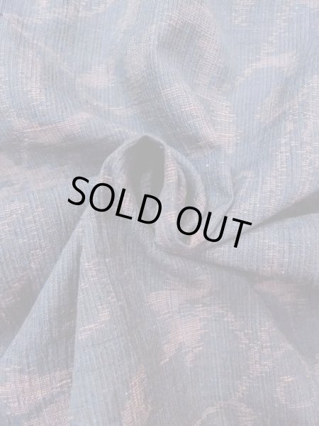 画像11: M1207L  女性用 織  シルク（正絹）  灰色がかった 紺, 花 【中古】 【USED】 【リサイクル】 ★★★☆☆ (11)