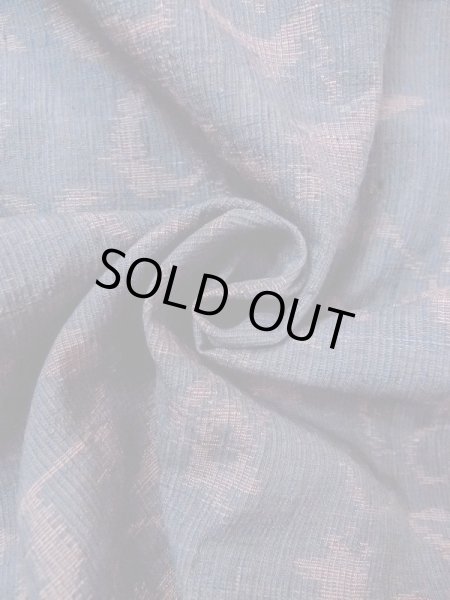 画像12: M1207L  女性用 織  シルク（正絹）  灰色がかった 紺, 花 【中古】 【USED】 【リサイクル】 ★★★☆☆ (12)