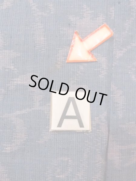 画像14: M1207L  女性用 織  シルク（正絹）  灰色がかった 紺, 花 【中古】 【USED】 【リサイクル】 ★★★☆☆ (14)