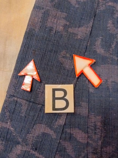 画像15: M1207L  女性用 織  シルク(正絹)  灰色がかった 紺, 花 【中古】 【USED】 【リサイクル】 ★★★☆☆ (15)