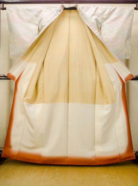 画像2: M1207O Mint  女性用 十日町紬  シルク(正絹)  淡い マルチカラー, 花 【中古】 【USED】 【リサイクル】 ★★★★☆ (2)