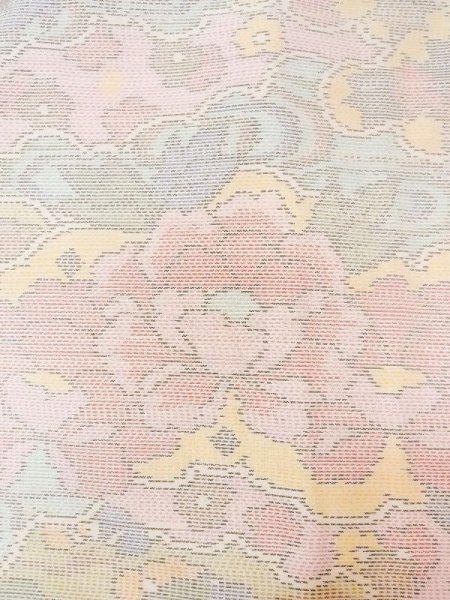 画像5: M1207O Mint  女性用 十日町紬  シルク(正絹)  淡い マルチカラー, 花 【中古】 【USED】 【リサイクル】 ★★★★☆ (5)