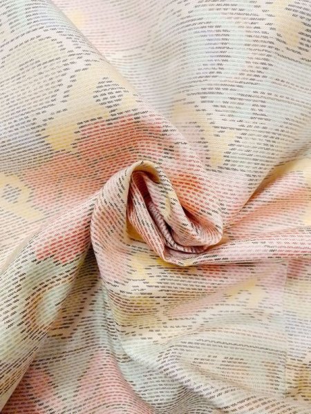 画像11: M1207O Mint  女性用 十日町紬  シルク(正絹)  淡い マルチカラー, 花 【中古】 【USED】 【リサイクル】 ★★★★☆ (11)