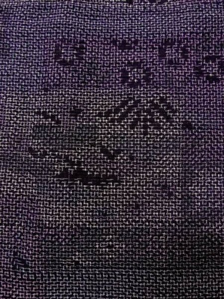 画像5: M1207P  女性用 紬  シルク(正絹)  深い マルチカラー, 花 【中古】 【USED】 【リサイクル】 ★★★☆☆ (5)