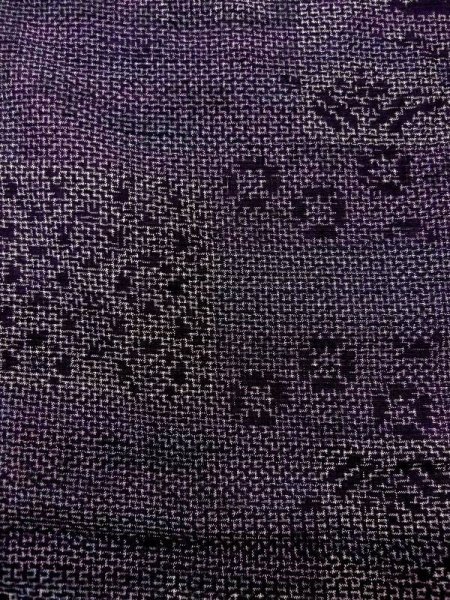 画像7: M1207P  女性用 紬  シルク(正絹)  深い マルチカラー, 花 【中古】 【USED】 【リサイクル】 ★★★☆☆ (7)