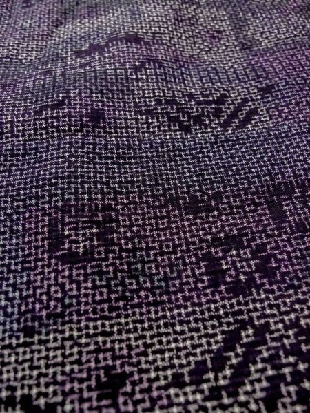 画像9: M1207P  女性用 紬  シルク(正絹)  深い マルチカラー, 花 【中古】 【USED】 【リサイクル】 ★★★☆☆ (9)