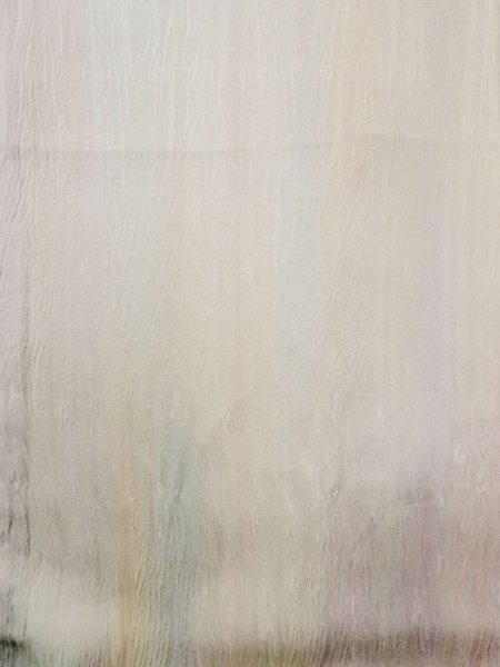 画像4: M1207V  女性用 小千谷紬  シルク(正絹) 淡い 灰色がかった 緑色, ぼかし 灰色がかった【中古】 【USED】 【リサイクル】 ★★★☆☆ (4)