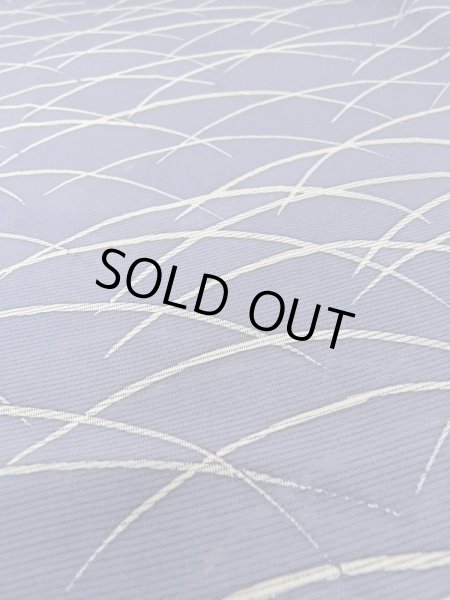 画像8: M1207W  女性用 単衣  シルク（正絹）   紺, 芝草 【中古】 【USED】 【リサイクル】 ★★☆☆☆ (8)