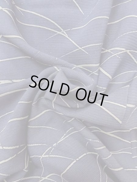 画像10: M1207W  女性用 単衣  シルク（正絹）   紺, 芝草 【中古】 【USED】 【リサイクル】 ★★☆☆☆ (10)