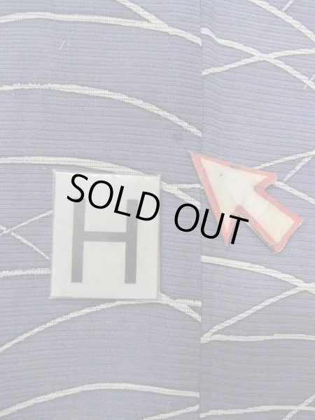 画像19: M1207W  女性用 単衣  シルク（正絹）   紺, 芝草 【中古】 【USED】 【リサイクル】 ★★☆☆☆ (19)