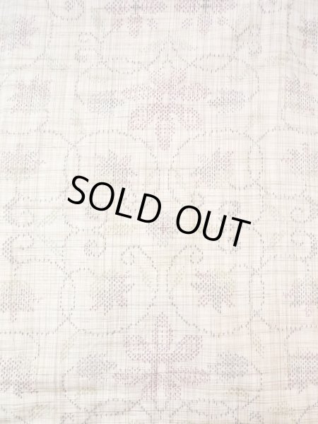 画像3: M1207Y  女性用 単衣  シルク(正絹)   ベージュ, 花 【中古】 【USED】 【リサイクル】 ★★★☆☆ (3)