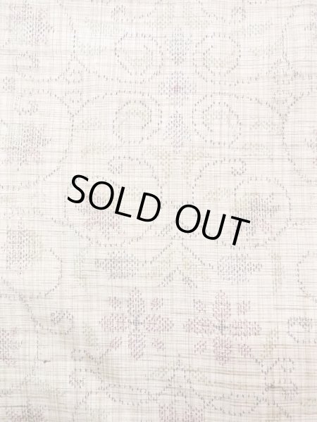 画像4: M1207Y  女性用 単衣  シルク(正絹)   ベージュ, 花 【中古】 【USED】 【リサイクル】 ★★★☆☆ (4)