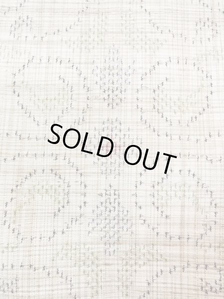 画像6: M1207Y  女性用 単衣  シルク(正絹)   ベージュ, 花 【中古】 【USED】 【リサイクル】 ★★★☆☆ (6)