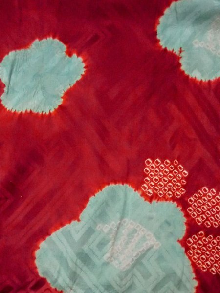 画像3: M1215A  女性用 襦袢  シルク(正絹)   赤色, かのこ 【中古】 【USED】 【リサイクル】 ★☆☆☆☆ (3)