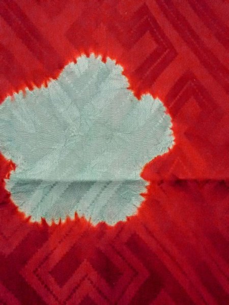 画像7: M1215A  女性用 襦袢  シルク(正絹)   赤色, かのこ 【中古】 【USED】 【リサイクル】 ★☆☆☆☆ (7)