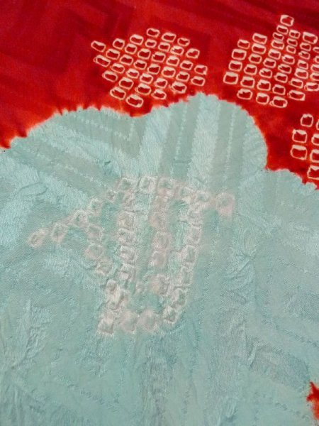 画像8: M1215A  女性用 襦袢  シルク(正絹)   赤色, かのこ 【中古】 【USED】 【リサイクル】 ★☆☆☆☆ (8)