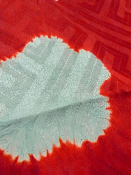 画像9: M1215A  女性用 襦袢  シルク(正絹)   赤色, かのこ 【中古】 【USED】 【リサイクル】 ★☆☆☆☆ (9)