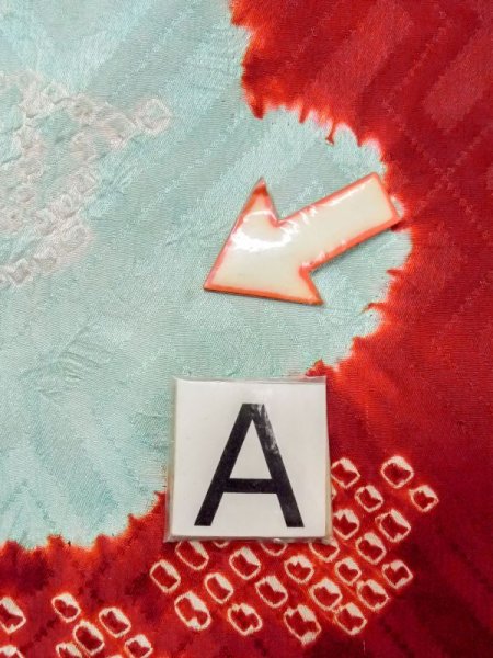 画像14: M1215A  女性用 襦袢  シルク(正絹)   赤色, かのこ 【中古】 【USED】 【リサイクル】 ★☆☆☆☆ (14)