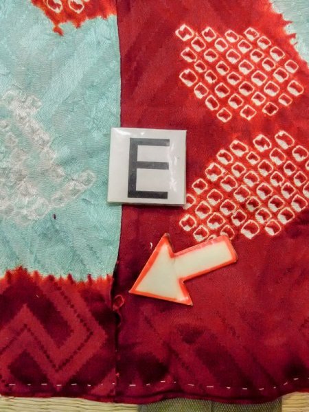 画像18: M1215A  女性用 襦袢  シルク(正絹)   赤色, かのこ 【中古】 【USED】 【リサイクル】 ★☆☆☆☆ (18)