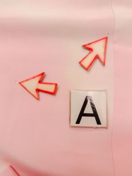 画像12: M1215B  女性用 襦袢  シルク(正絹)  淡い 桃色, 雲 【中古】 【USED】 【リサイクル】 ★★★☆☆ (12)