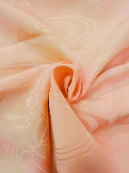 画像12: M1215F  女性用 襦袢  シルク(正絹)  淡い 桃色,  【中古】 【USED】 【リサイクル】 ★★★☆☆ (12)