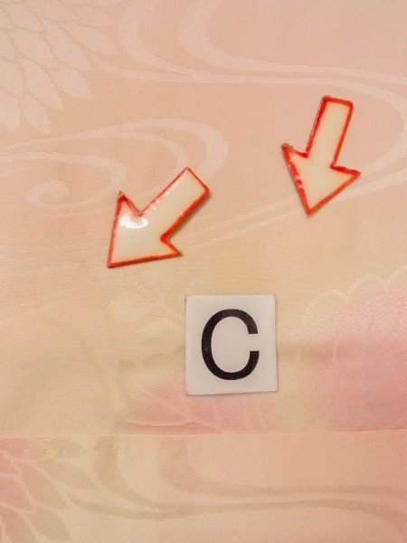 画像16: M1215F  女性用 襦袢  シルク(正絹)  淡い 桃色,  【中古】 【USED】 【リサイクル】 ★★★☆☆ (16)