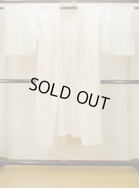 画像1: M1215G  女性用 単衣  シルク（正絹）   白,  【中古】 【USED】 【リサイクル】 ★★★☆☆ (1)