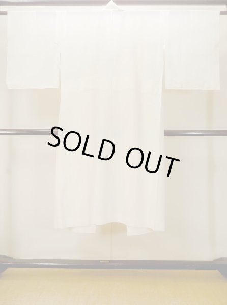 画像2: M1215G  女性用 単衣  シルク（正絹）   白,  【中古】 【USED】 【リサイクル】 ★★★☆☆ (2)