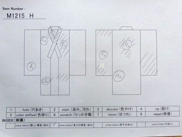 画像11: M1215H  女性用 襦袢 使用感あり。 シルク(正絹) 淡い 薄い 黄緑色,  【中古】 【USED】 【リサイクル】 ★★☆☆☆ (11)