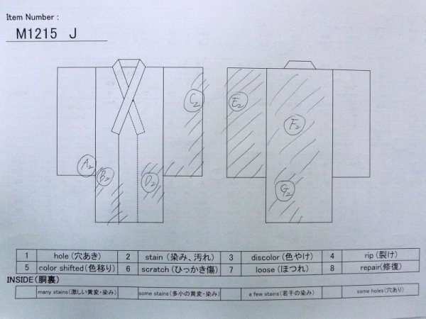 画像11: M1215J  女性用 襦袢 使用感あり。 麻   白, 笹 【中古】 【USED】 【リサイクル】 ★★☆☆☆ (11)