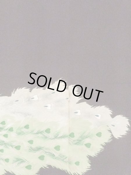 画像6: M1215R  女性用 留袖  シルク（正絹）   黒, 孔雀 【中古】 【USED】 【リサイクル】 ★★☆☆☆ (6)