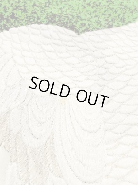 画像11: M1215R  女性用 留袖  シルク（正絹）   黒, 孔雀 【中古】 【USED】 【リサイクル】 ★★☆☆☆ (11)