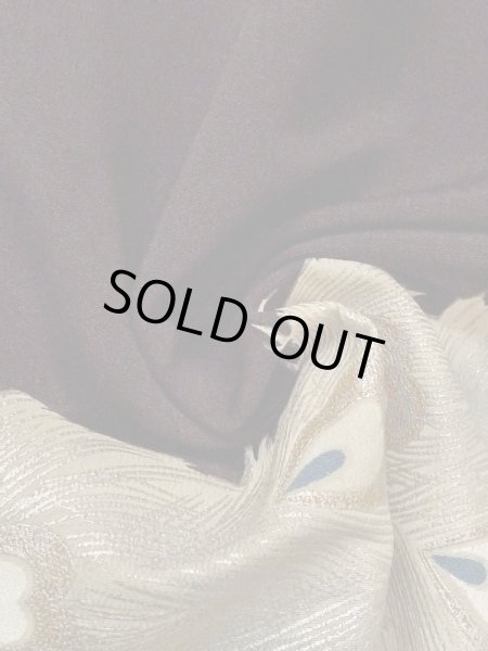 画像14: M1215R  女性用 留袖  シルク（正絹）   黒, 孔雀 【中古】 【USED】 【リサイクル】 ★★☆☆☆ (14)