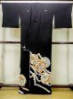 画像2: M1215S  女性用 留袖  シルク（正絹）   黒, 菊 【中古】 【USED】 【リサイクル】 ★★☆☆☆ (2)