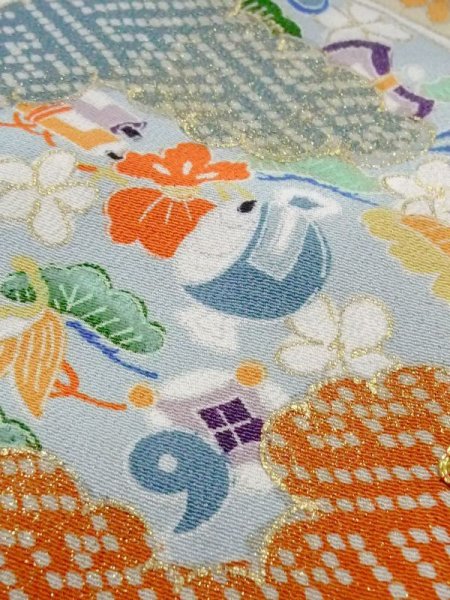 画像12: M1215S  女性用 留袖  シルク(正絹)   黒, 菊 【中古】 【USED】 【リサイクル】 ★★☆☆☆ (12)