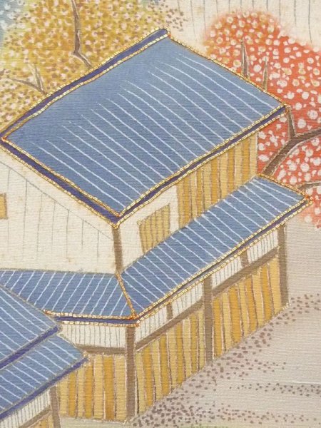 画像10: M1215U  女性用 留袖  シルク(正絹)   黒, 松/松葉 【中古】 【USED】 【リサイクル】 ★★☆☆☆ (10)