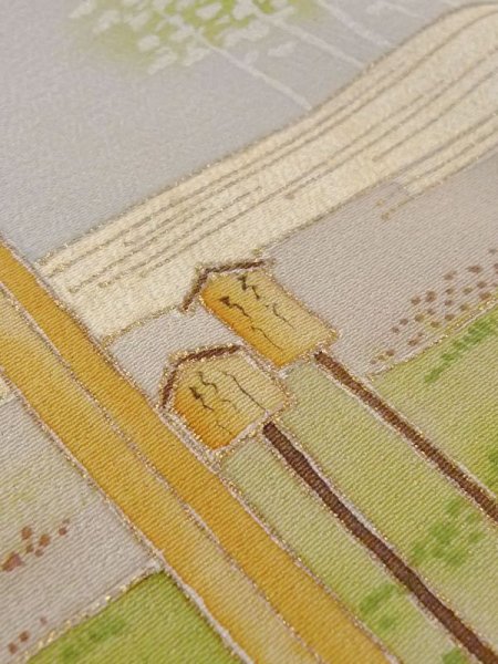 画像11: M1215U  女性用 留袖  シルク(正絹)   黒, 松/松葉 【中古】 【USED】 【リサイクル】 ★★☆☆☆ (11)