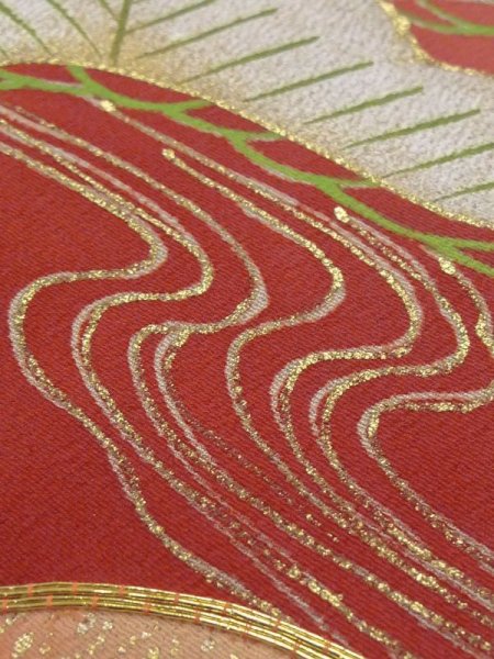 画像14: M1215V  女性用 留袖  シルク(正絹)   黒, 菊 【中古】 【USED】 【リサイクル】 ★★☆☆☆ (14)