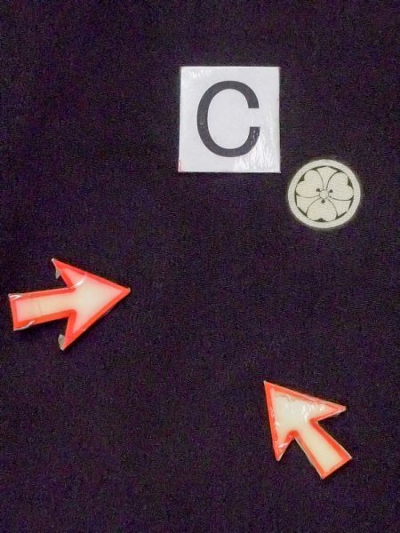 画像19: M1215V  女性用 留袖  シルク(正絹)   黒, 菊 【中古】 【USED】 【リサイクル】 ★★☆☆☆ (19)