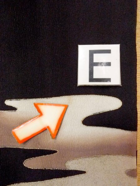 画像20: M1228A  女性用 留袖  シルク(正絹)   黒, 菊 【中古】 【USED】 【リサイクル】 ★★☆☆☆ (20)