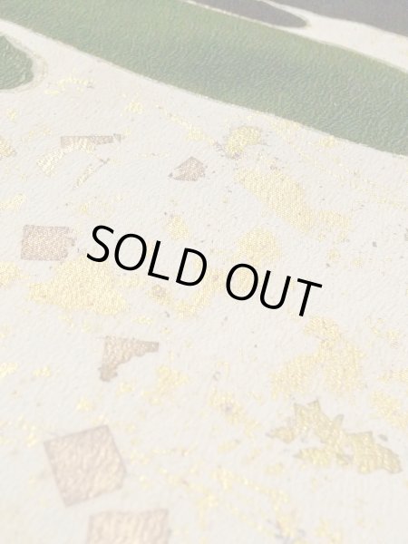 画像13: M1228B  女性用 留袖  シルク(正絹)   黒, 菊 【中古】 【USED】 【リサイクル】 ★★☆☆☆ (13)