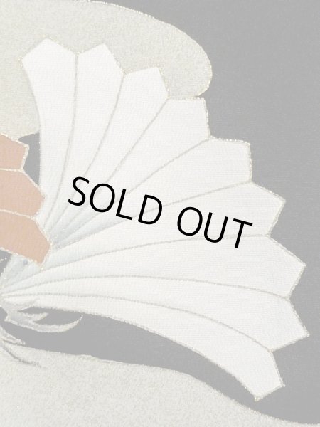 画像8: M1228F  女性用 留袖  シルク（正絹）   黒, かすみ 【中古】 【USED】 【リサイクル】 ★★☆☆☆ (8)