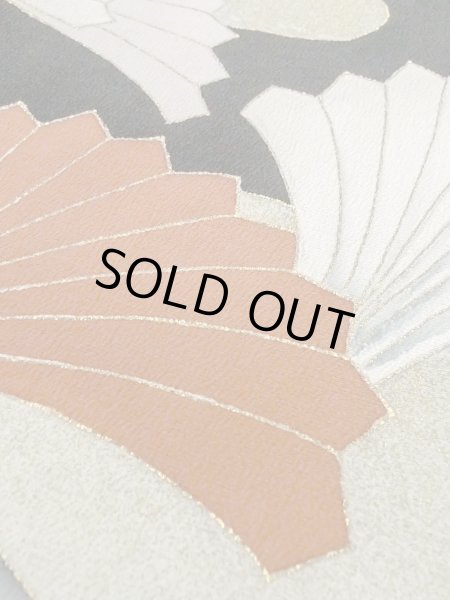 画像11: M1228F  女性用 留袖  シルク（正絹）   黒, かすみ 【中古】 【USED】 【リサイクル】 ★★☆☆☆ (11)